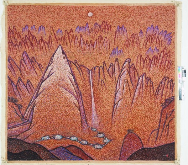 금강산 아리랑-상팔담 194 x130.3cm acrylic on canvas 2009