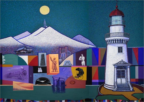 월명-군산아리랑 259. x193.8cm  mixed media on canvas 2017