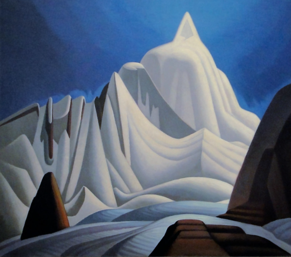 Mountains in Snow: Rocky Mountain Paintings VII,(on canvas/  131.3 x 147.4 cm./ 무료 사진 출처 : https://www.flickr.com/photos/maiac/15138423320)