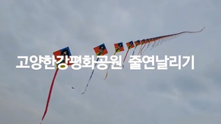 한국전통연보존협회 회원들이 고양평화공원에서 날리는 줄연(2022.09.12, 정다겸)