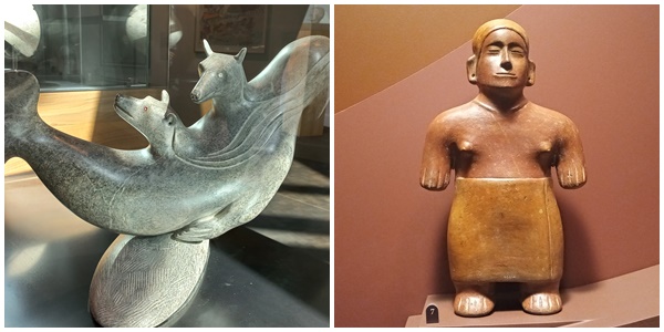 왼쪽이 몬트리올 미술관에서 만난 이누이트 작품. 왼쪽이 시카고 자연사박물관에서 만난 아프리카(?) 원시 예술품