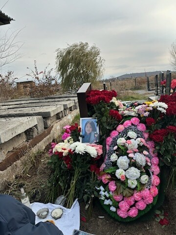 러시아에서 치른 김옥사나씨의 장례식. 유가족 제공
