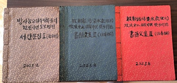 한국(33인)과 일본(53인)의 시민이 쓴 메세지를 담은 3권의 서간문집 @ 이원영