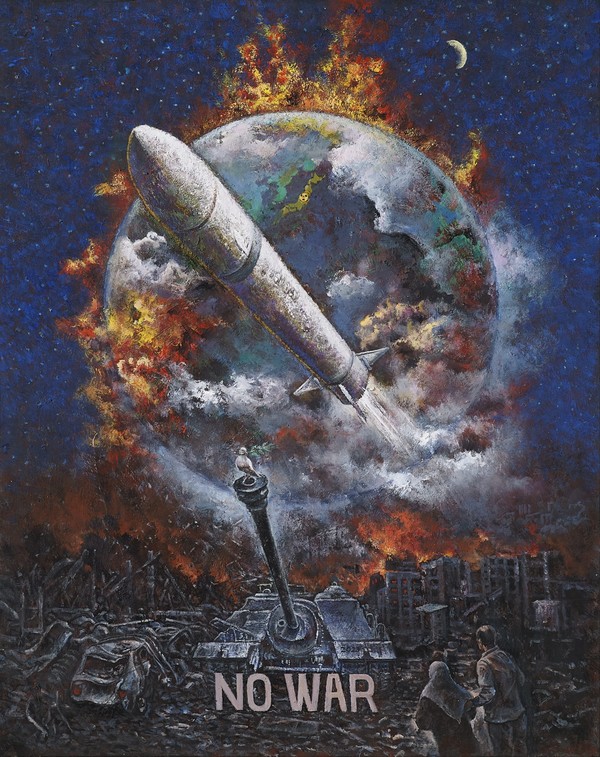  두시영 작 NO-WAR ‘평화 아리랑’ 91  72.7cm Acrylic on canvas