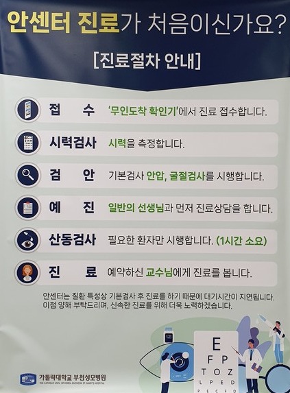 사진 김인수 / 안과 대기실의 안내문
