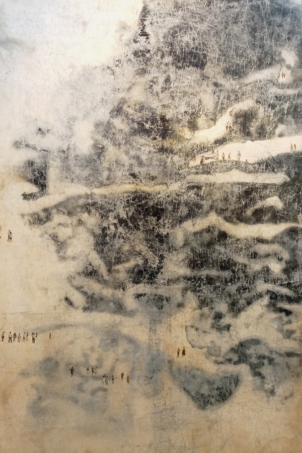 ▲ <Memory Gap- 여름>. 한지에 혼합매체