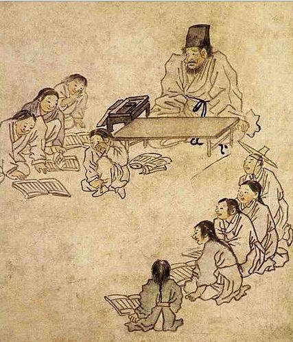                                 서당    김홍도