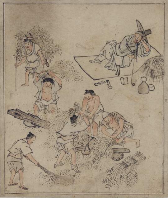                                                타작    김홍도