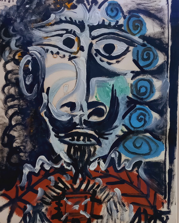 ▲  'Head of a Man', 1969년 작, 종이에 유채,65.5 x 50.5 cm).