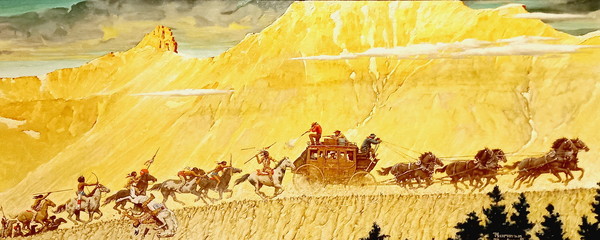 ▲ The Stagecoach / 1966년 이전 / 캔버스에 유화