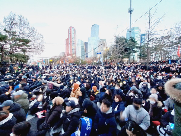 ▲ 12월 7일 여의도 집회에서(필자 사진) 