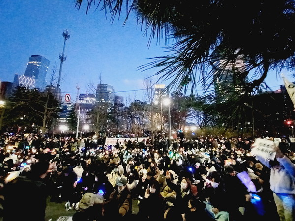 ▲ 12월 7일 여의도 집회에서(필자 사진) 