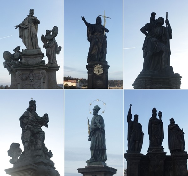 카를교 위의 조각작품들