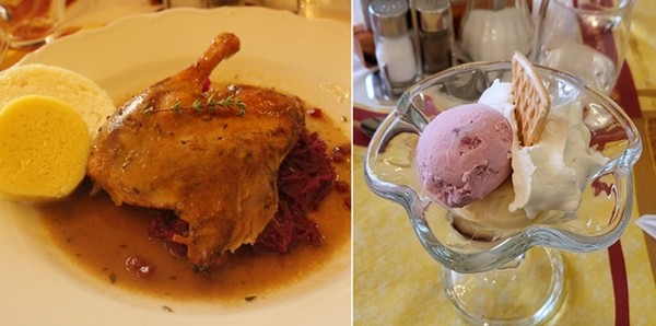 호텔 로맨스에서 먹은 빵과 고기 그리고 아이스크림