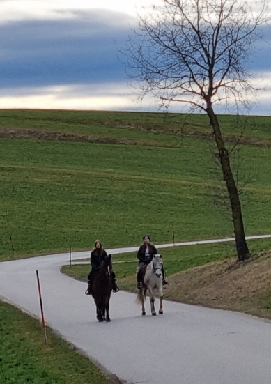 멀리서 소녀들이 말을 타고 온다. 멋진 장면이다. 서로 반가이 손을 흔들었지만 가까이 지나갈 때는 말이 불안해 할까봐 사진을 찍지 않았다.