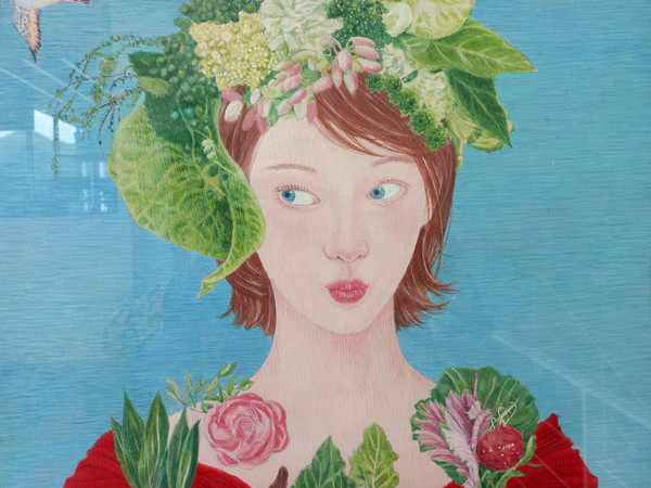 ▲ <오후 3시> / 2025년 작 /  장지에 분채