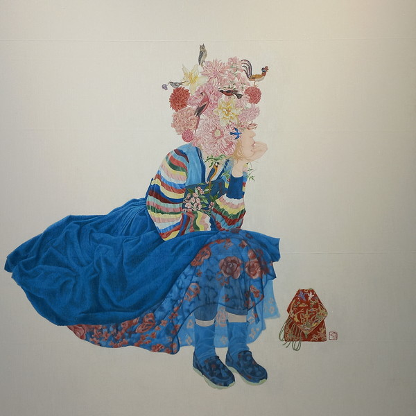 ▲ <가장 아름다운 시절> / 2022년 작 / 장지에 분채