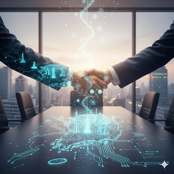 한반도 남북과학기술공동체 건설을 상징하는 이미지 (출처: 김반아 - Gemini Imagen)